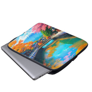 Ruhige Gewässer: Reflektion des Fuji Laptopschutzhülle