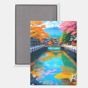 Ruhige Gewässer: Reflektion des Fuji Magnet