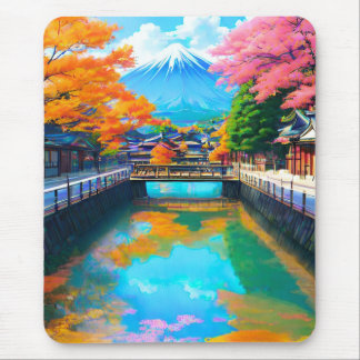 Ruhige Gewässer: Reflektion des Fuji Mousepad