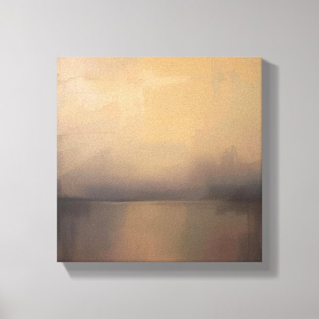 Ruhige Horizont - Weiche Abstrakte Landschaft Art  Leinwanddruck (Vorderseite)