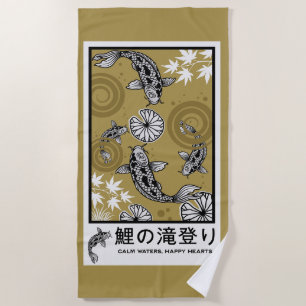 Ruhige japanische Carpo-Kunst Strandtuch
