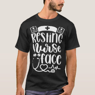 Ruhige Krankenschwester Gesicht Inspiration Kranke T-Shirt