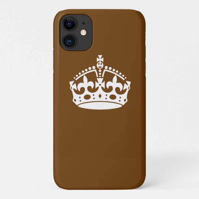 Ruhige Krone auf brauner Dekoration behalten Case-Mate iPhone Hülle (Rückseite)