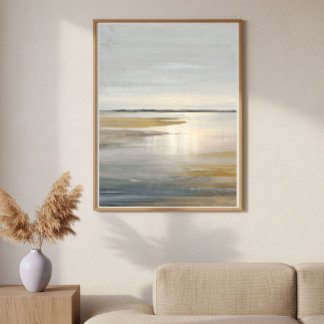 Ruhige Küstenebenen Minimale Abstrakte Landschafts Poster