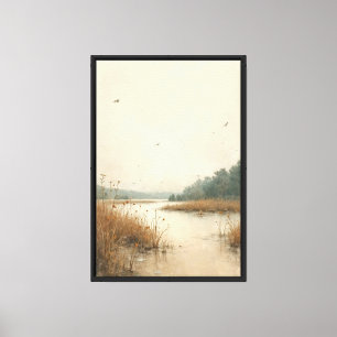 Ruhige Landschaftsbilder am See Leinwanddruck