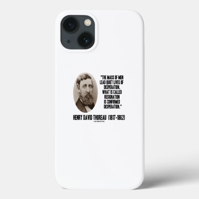 Ruhige Lebensbedingungen für Thoreau Desperation R Case-Mate iPhone Hülle (Rückseite)