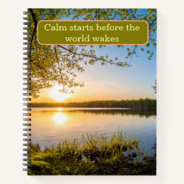 Ruhige Momente vor dem Aufwachen der Welt Seeblick Notizbuch