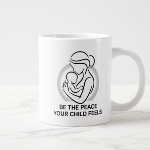 Ruhige Mutter-und-Kind-Minimalist-Mantra Jumbo-Tasse