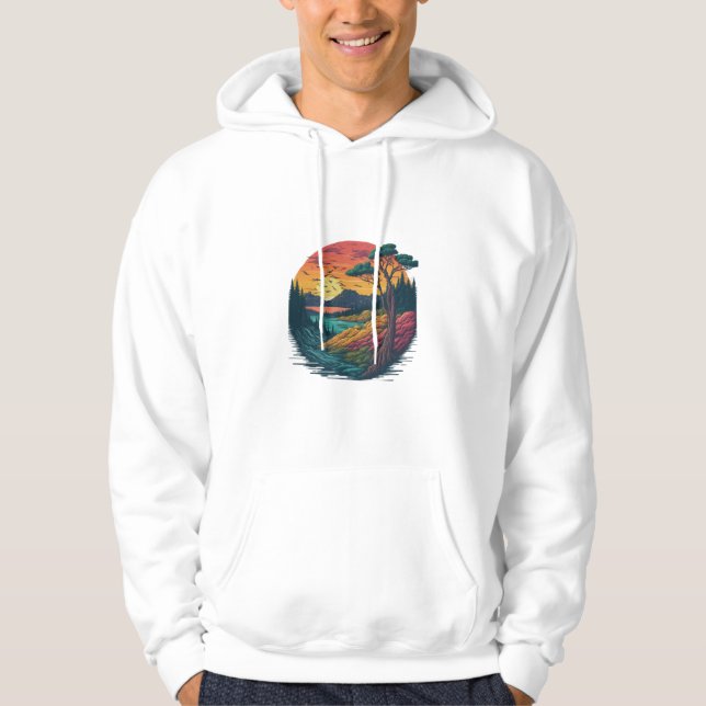 Ruhige Naturlandschaft Hoodie (Vorderseite)