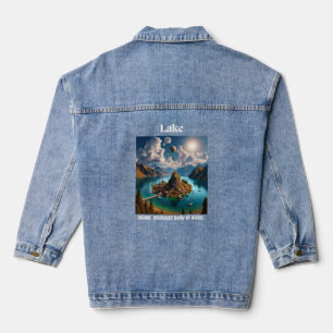 Ruhige Oase am See: T-Shirt Binnengewässer Jeansjacke