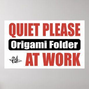 Ruhige Ordner für Origami am Arbeitsplatz Poster