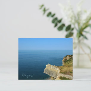 Ruhige Ozean in Nazaré, Portugal Postkarte