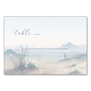 Ruhige Pastell-Aquarell-Landschaft der Wüste Tischnummer