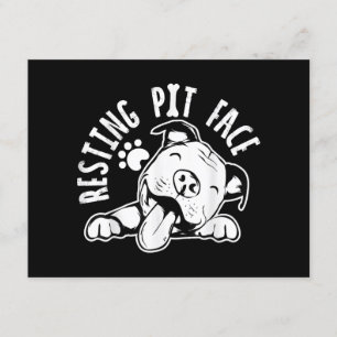 Ruhige Pit Face Funny Dog Pitbull Meme Bekleidung Begleitkarte