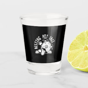 Ruhige Pit Face Funny Dog Pitbull Meme Schnapsglas