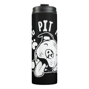 Ruhige Pit Face Funny Dog Pitbull Meme Thermosbecher