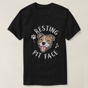 Ruhige Pit Face Funny Dog T-Shirt