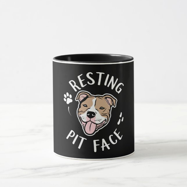 Ruhige Pit Face Funny Dog Tasse (Zentrum)