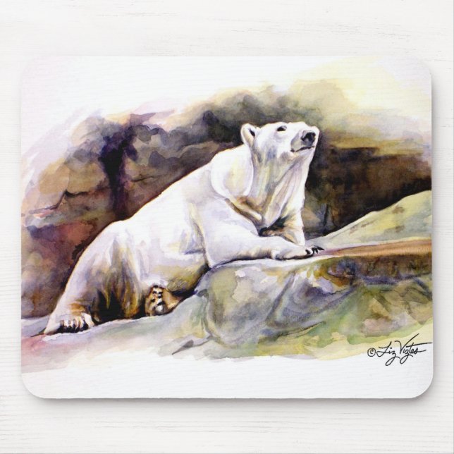 Ruhige Polar Bear Mousepad (Vorne)