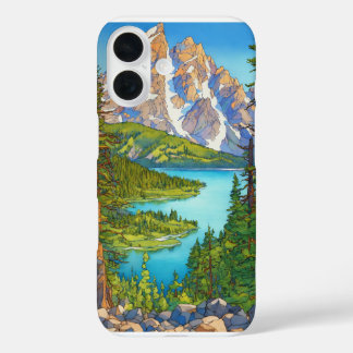 "Ruhige Reflektionen: Natur & Lake iPhone Cover" 16 Hülle