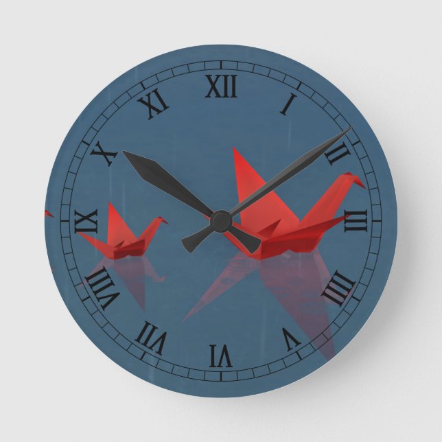 Ruhige Regenzeit Runde Wanduhr (Vorderseite)