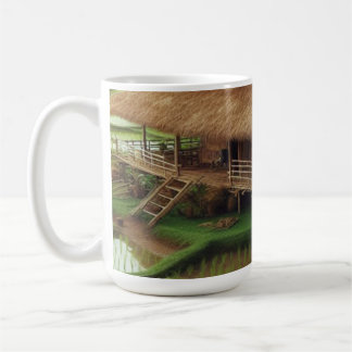 Ruhige Rice Terrace Landschaft Kaffeetasse