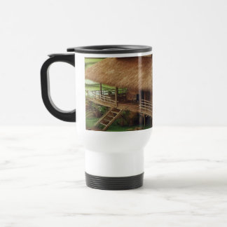 Ruhige Rice Terrace Landschaft Reisebecher