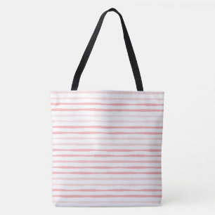 Ruhige rosafarbene Streifen Tasche