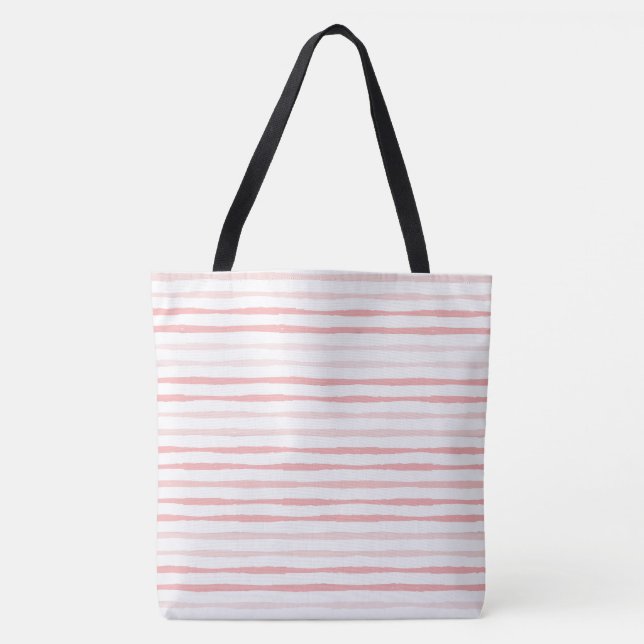 Ruhige rosafarbene Streifen Tasche (Vorderseite)