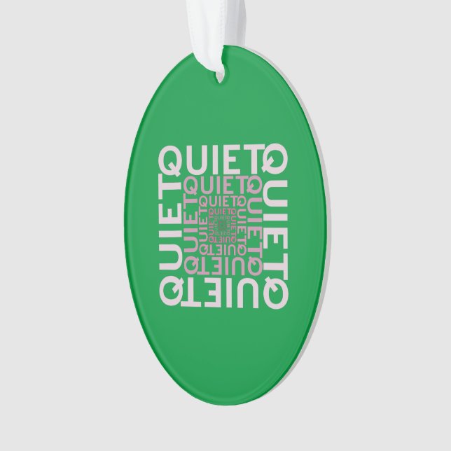 Ruhige Ruhe Ornament (Vorderseite)