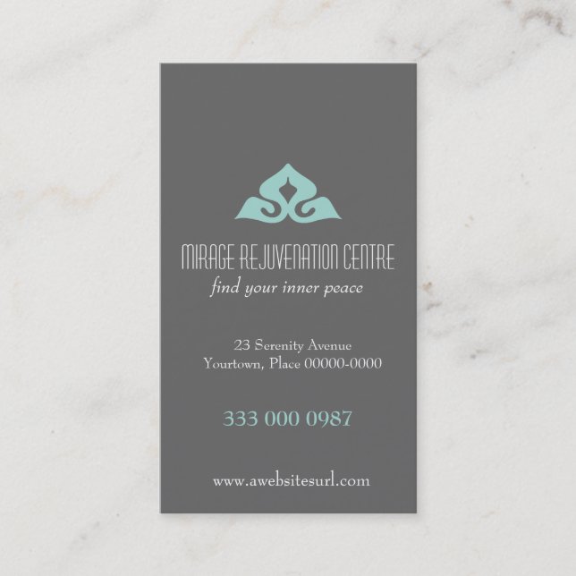 Ruhige Salon-Aqua-Verabredung Terminkarte (Vorderseite)