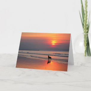 Ruhige See & Sonnenuntergang - Bibel-Grußkarte Karte