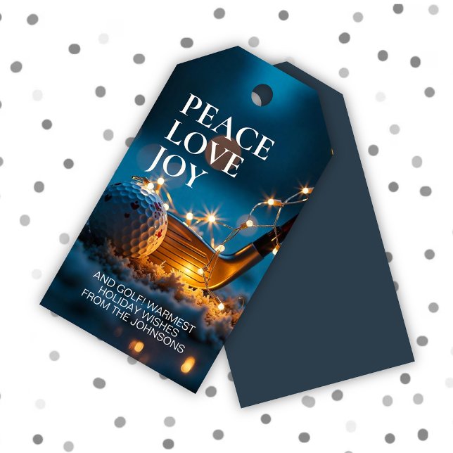 Ruhige Snowy Night Golf Weihnachten Geschenkanhänger (Von Creator hochgeladen)