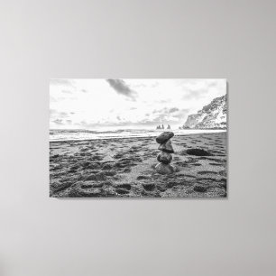 Ruhige Stille: Strandsteine Leinwanddruck