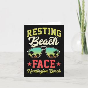 Ruhige Strandlage Funny Matching Huntington Beach Karte