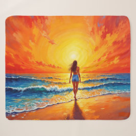 Ruhige Strandpromenade Sonnenuntergang Sherpadecke