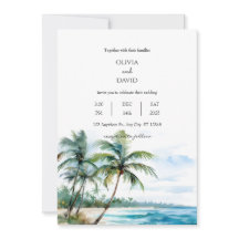 Ruhige Tropical Seascape Palm Beach Hochzeit