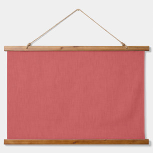 Ruhige und einfache visuelle rote texturierte Hint Wandteppich Mit Holzrahmen