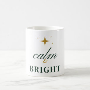 Ruhige und helle elegante Weihnachtsstern-Typograf Kaffeetasse