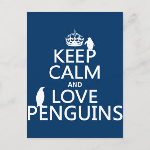 Ruhige und Liebe-Pinguine behalten (in beliebiger  Postkarte