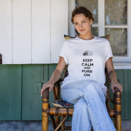 Ruhige und saubere Katze auf der Skizze behalten T-Shirt