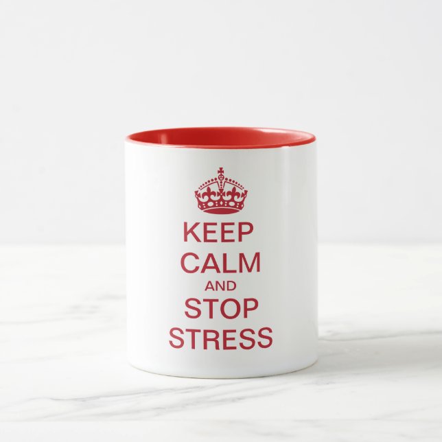 RUHIGE UND STEUERELEMENTE behalten - personalisier Tasse (Zentrum)