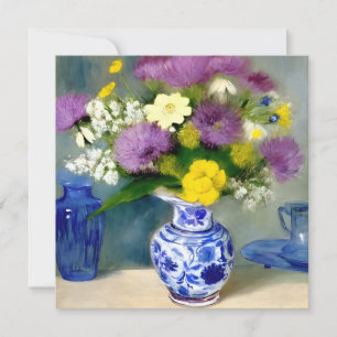 Ruhige Vase der Blume drucken Dankeskarte
