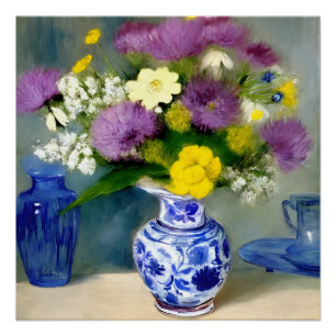Ruhige Vase der Blume drucken Poster
