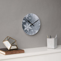 Ruhige Wald-Schneeflocken-Acronyx-Wanduhr