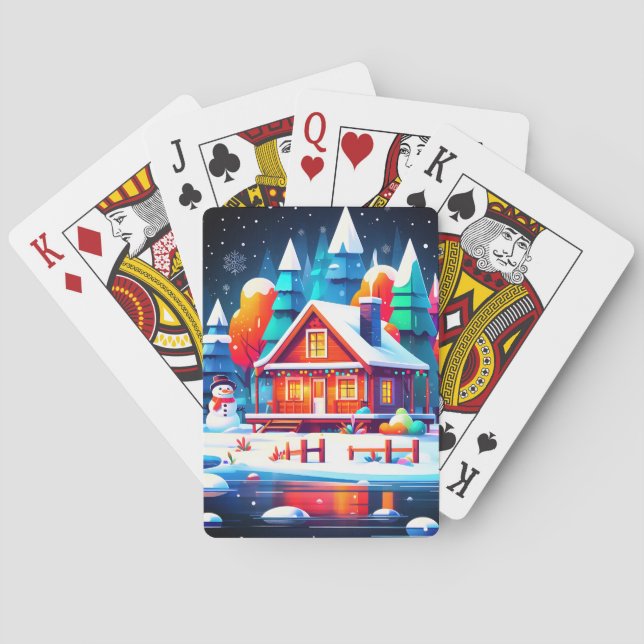 Ruhige Weihnachten Spielkarten (Rückseite)