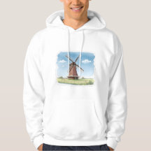 Ruhige Windmühle auf den Feldern – Sanfte Wasserfa