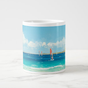 Ruhige Windsurf-Szene Jumbo-Tasse