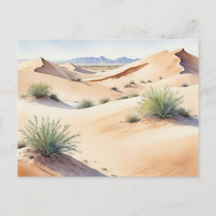 Ruhige Wüstenlandschaft mit sanften Dünen Postkarte