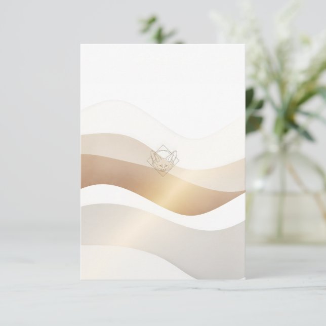 Ruhige Wüstenwellen mit Fennec Essence | Minimal S Karte (Stehend Vorderseite)